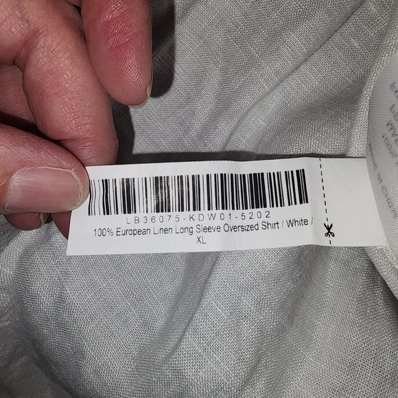 Quince 100% European Linen Long Sleeve Shirt NWT White XL - Picture 7 of 7